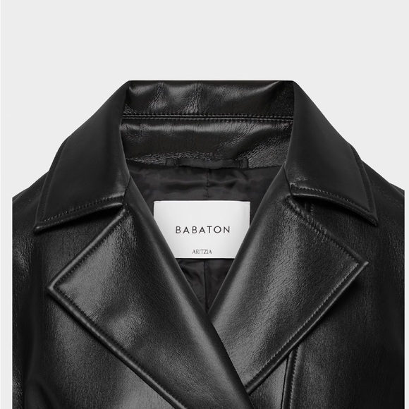 Aritzia Tabloid Faux leather Trench - Picture 3 of 3